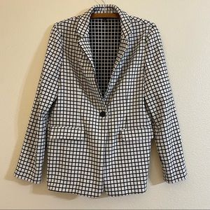 Adrianna Papell - BW Graph Pattern Blazer (M)